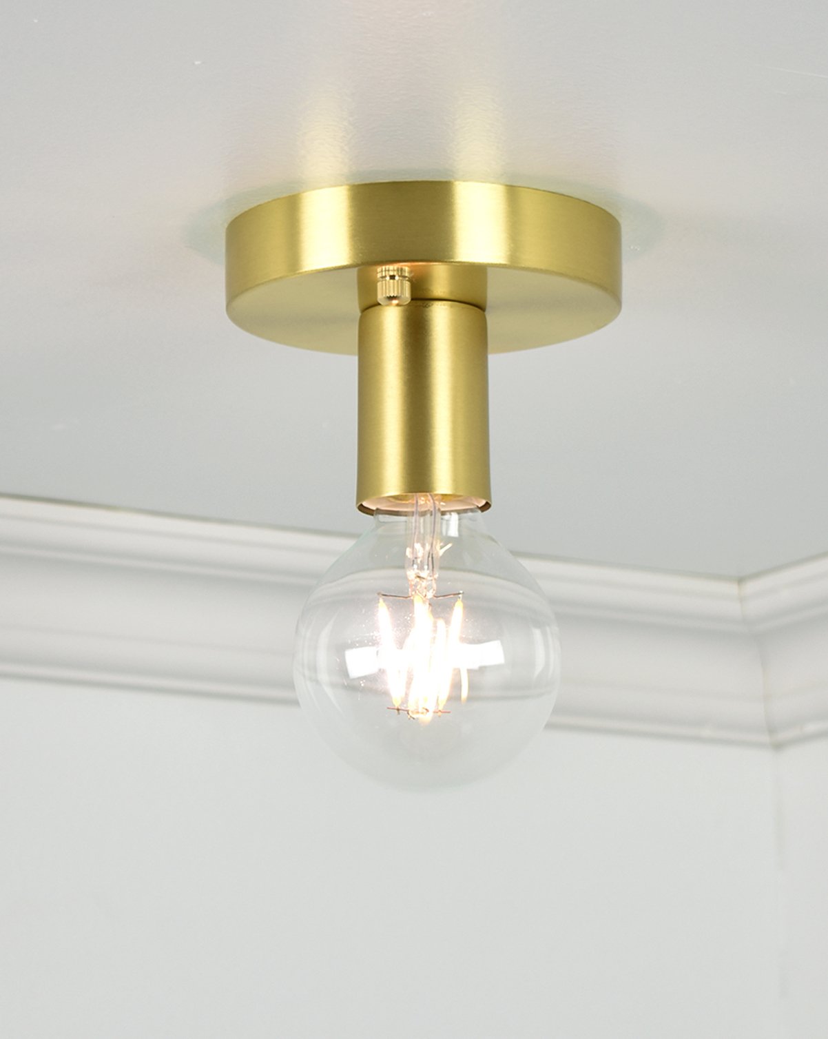 Flush Mount: Modern Brass Hangout Lighting