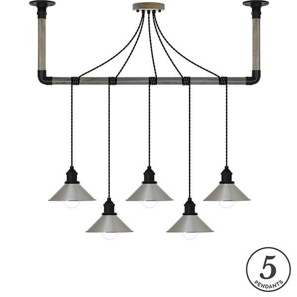 Nickel Cone Shade Hangout Lighting
