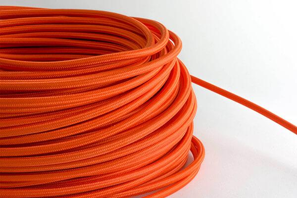 Orange Fabric Cord by the Foot Hangout Lighting