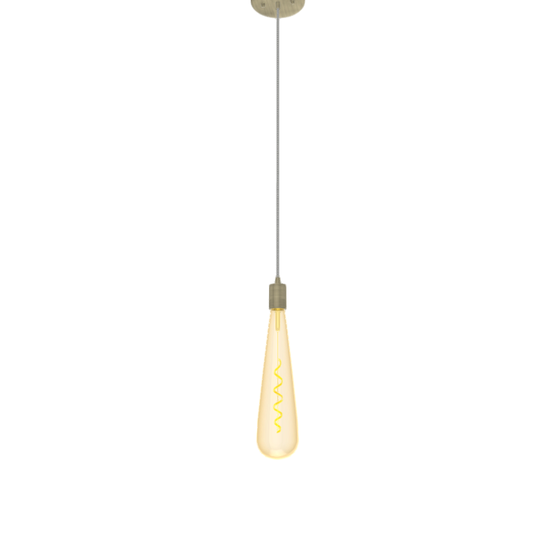 Single Pendant: Antique Brass with XL Tear Drop Bulb