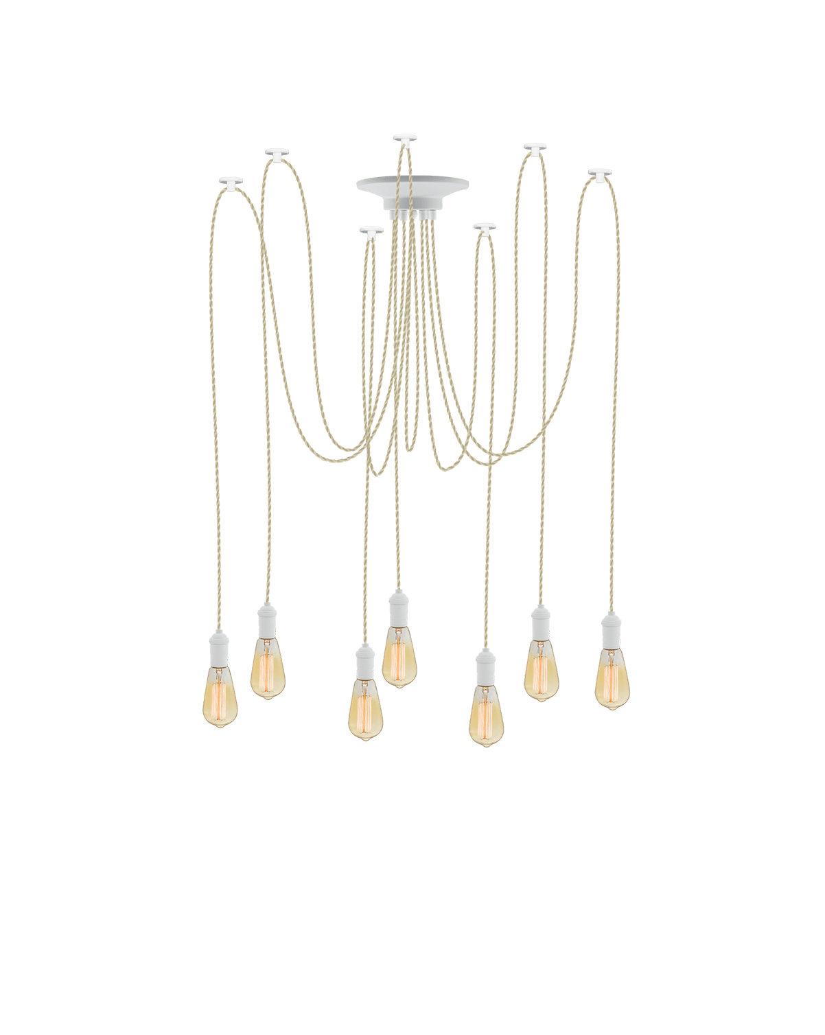 Swag Chandelier: Beige and White Hangout Lighting 7 Swag