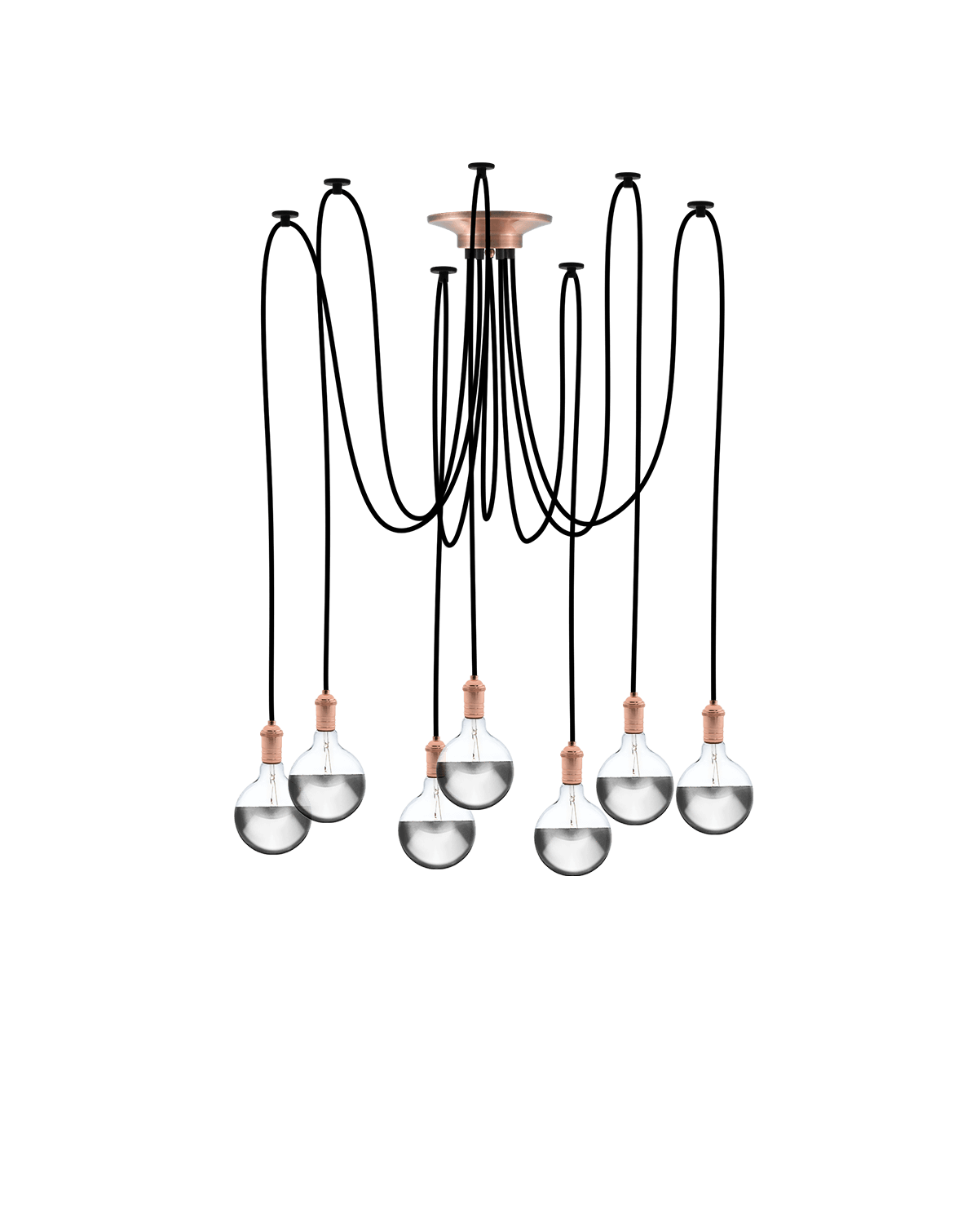 Swag Chandelier: Black and Copper Hangout Lighting 7 Swag