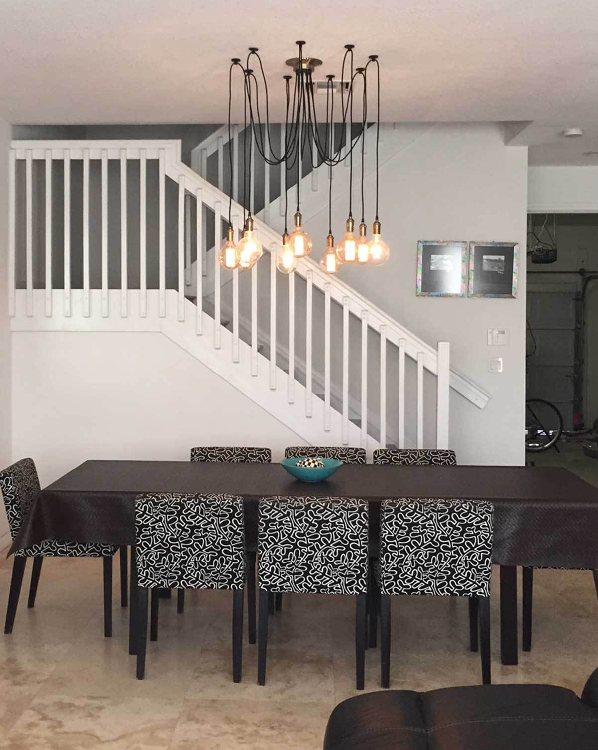 modern 9 pendant light swag chandelier dining room table