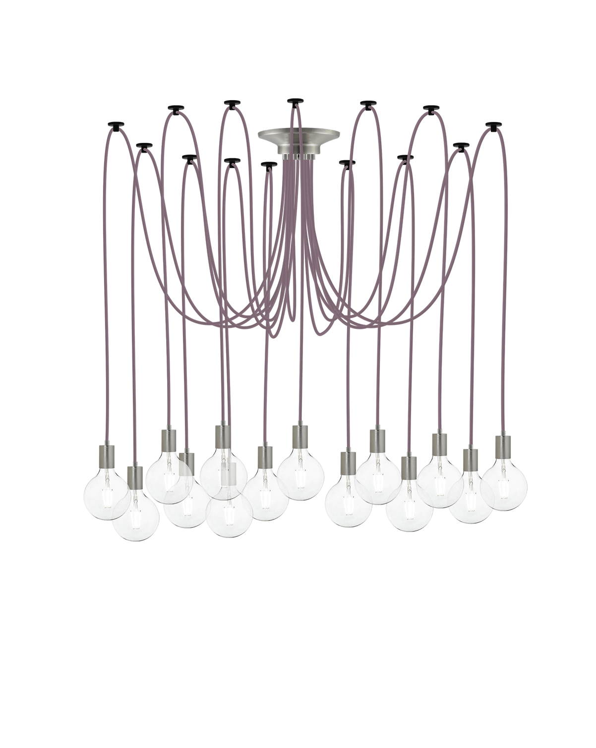 Swag Chandelier: Mauve and Nickel Hangout Lighting 14 Swag