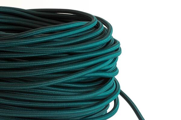 Teal Fabric Cord by the Foot Hangout Lighting