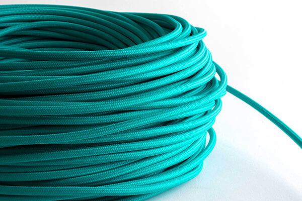 Turquoise Fabric Cord by the Foot Hangout Lighting