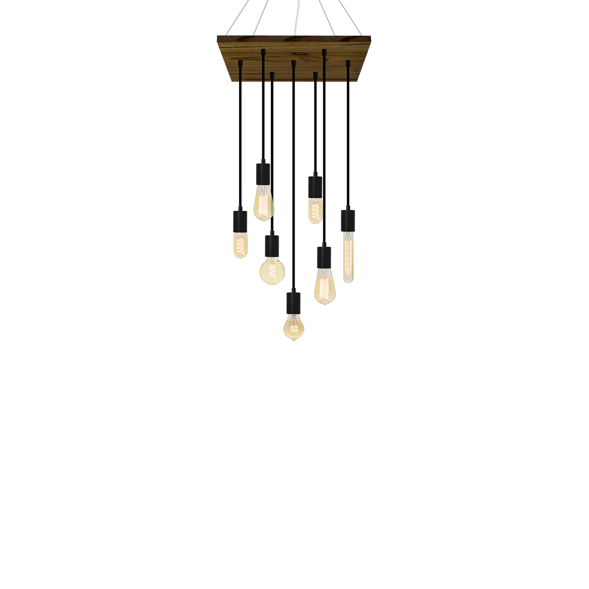 Wood Chandelier - 18" Square: Design Your Own Hangout Lighting
