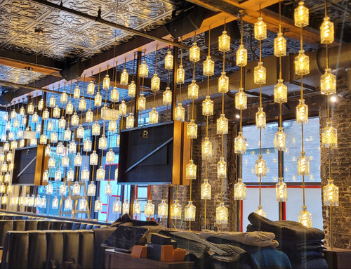Custom LED Glass Bottle Wall  light fixture