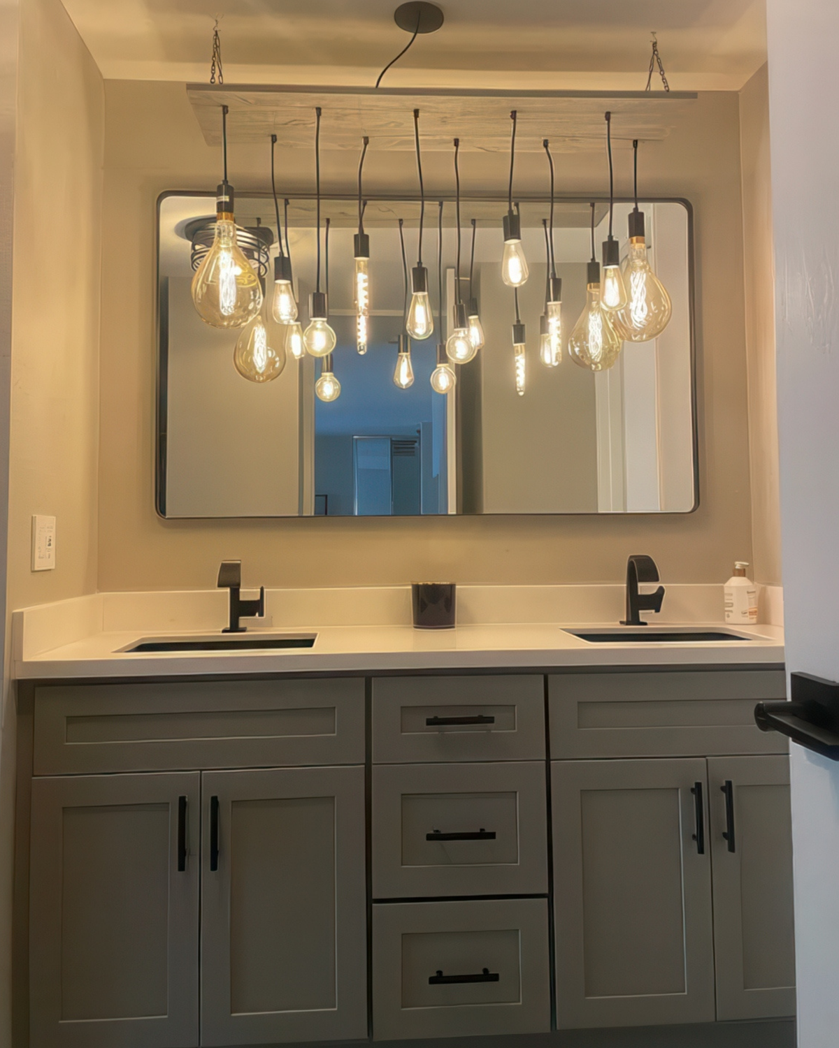 Long Vanity Pendant Chandelier