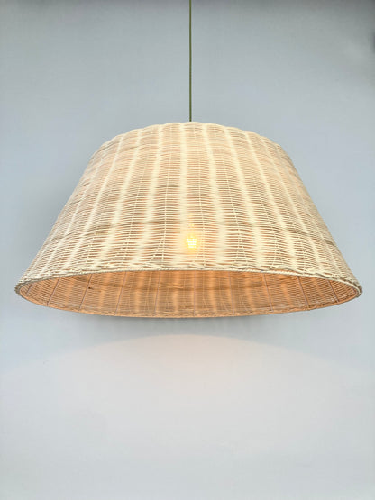 Woven Bamboo Basket Pendant Light
