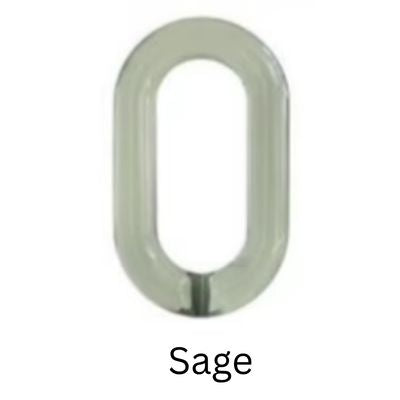 Sage Green Acrylic Chain Pendant Light Brass 10" Globe