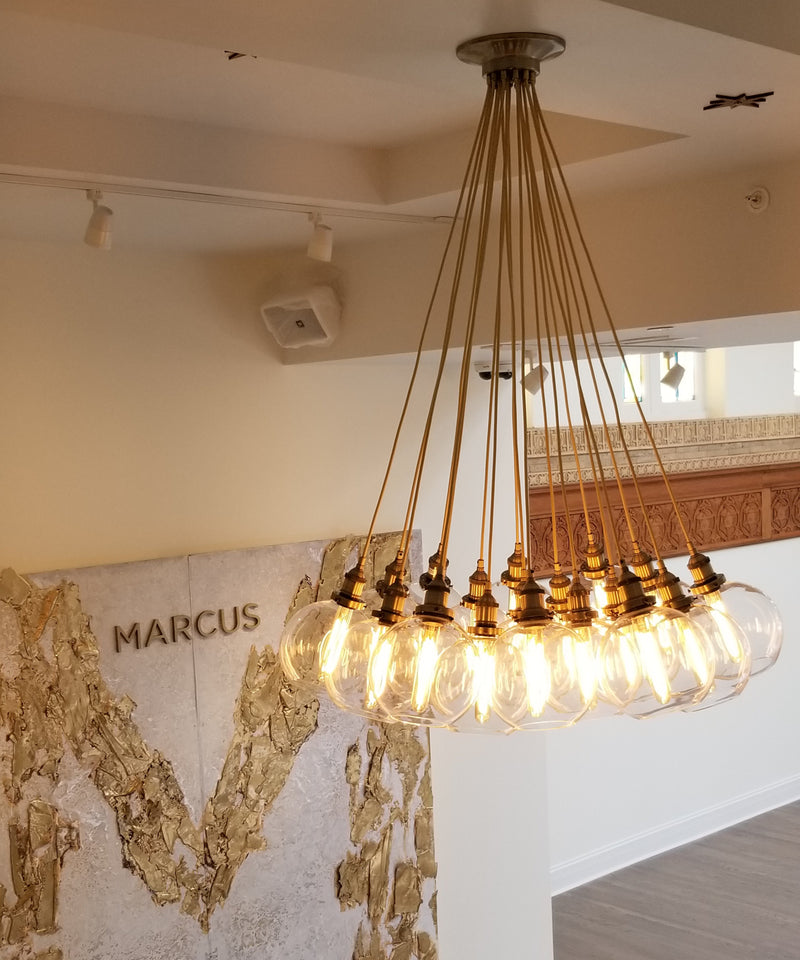 XL Gold Cluster 8" Globe Shades