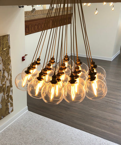 XL 8" Globe Cluster Chandelier