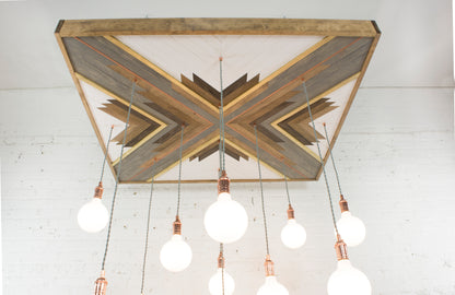 Geometric Wood Chandelier