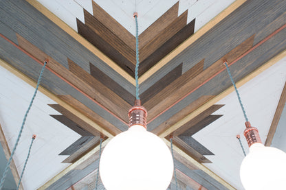 Geometric Wood Chandelier