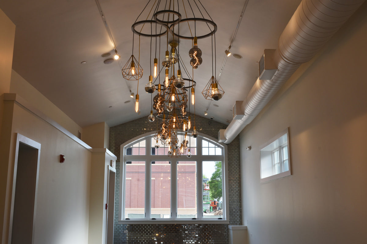 Triple Hoop Ring Chandeliers Unique Diamond Mix