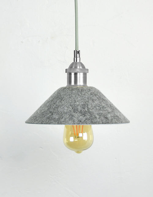 Felt Grey Cone Shade  light fixture