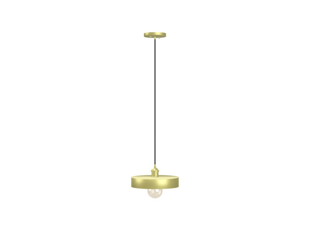 Metal Drum Pendant: Brass 12"