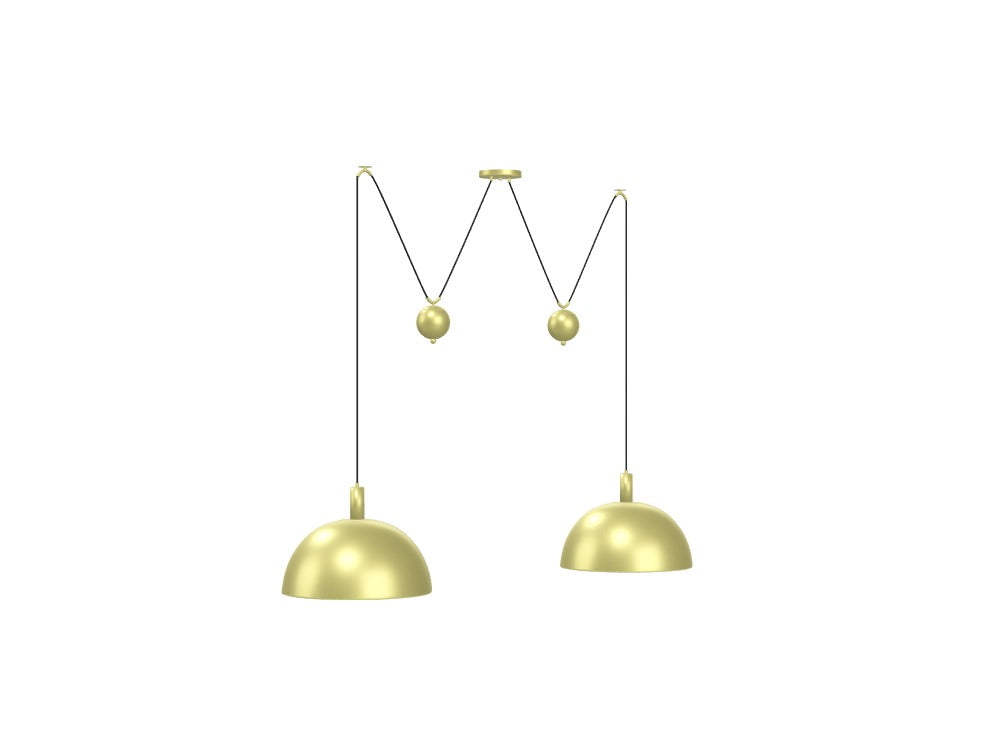 2 Pendant Dome Counter Balance Lamp