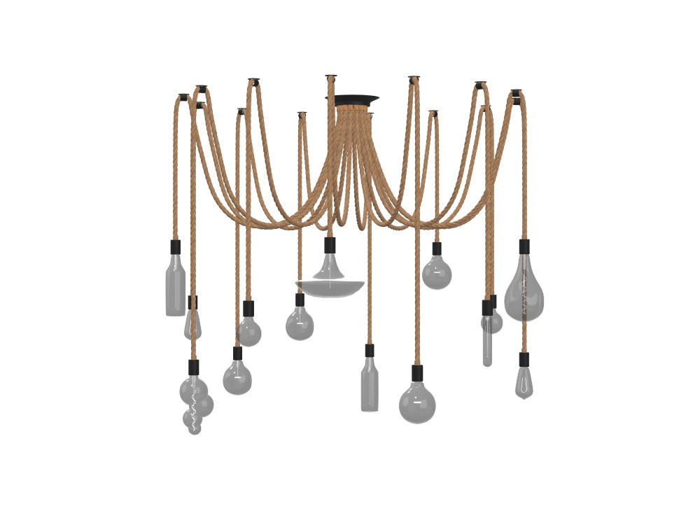 14 Pendant Rope Swag - Smoke Mix – Hangout Lighting