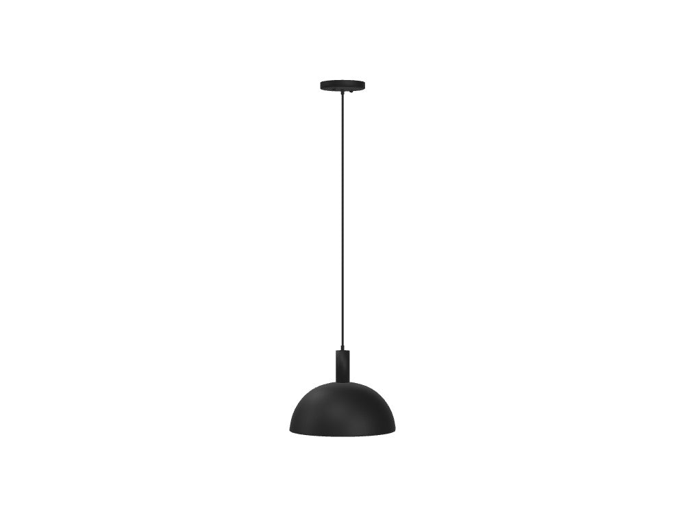Dome Pendant: Black 12"