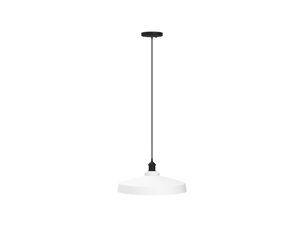 Industrial Shade Pendant: White 16"