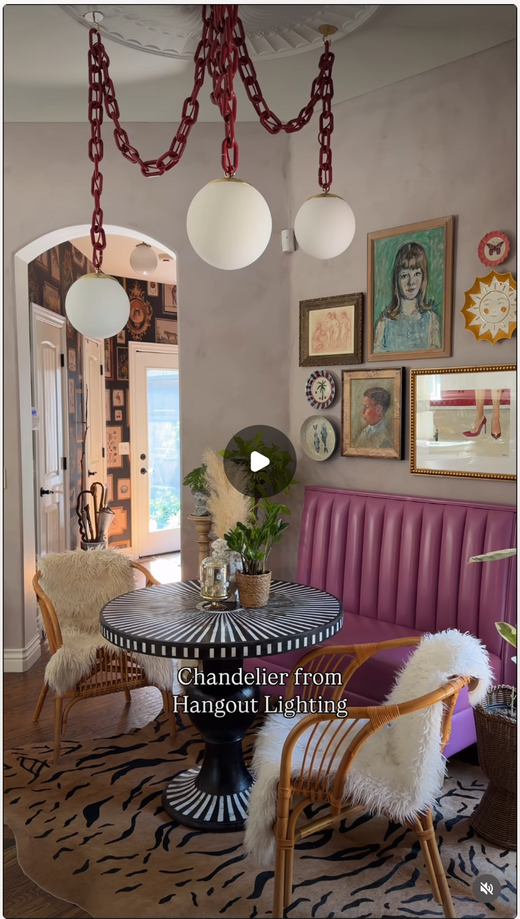 One of my favorite things about this new chandelier from @hangoutlighting is that it can be customized to fit your space. They offer custom chain colors, different lengths, and multiple sizes, so you can create a fixture that feels like it was made just for your home. It’s those personalized details that make all the difference. ♥️