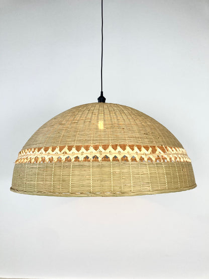 Large Rattan Dome Pendant Light