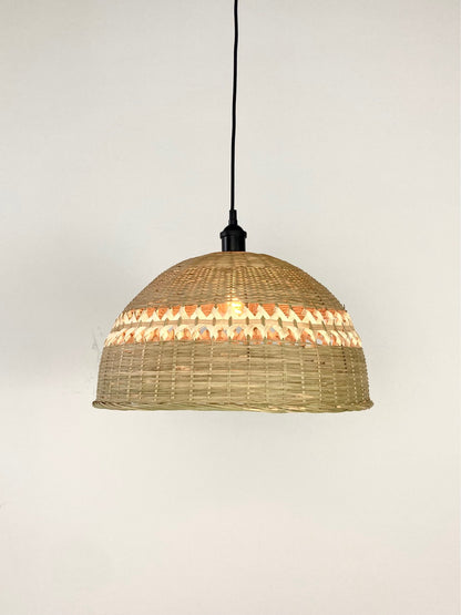 Large Rattan Dome Pendant Light