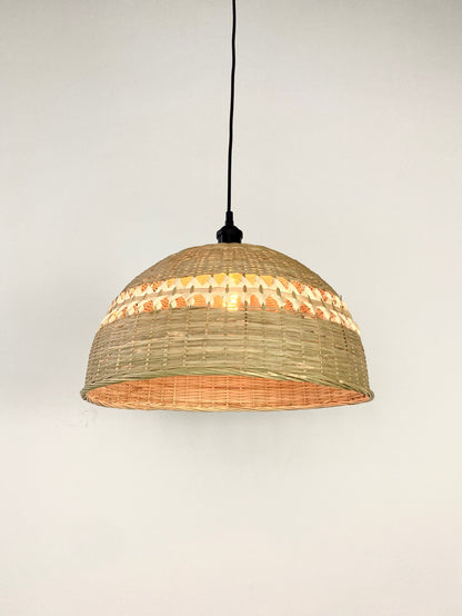 Large Rattan Dome Pendant Light