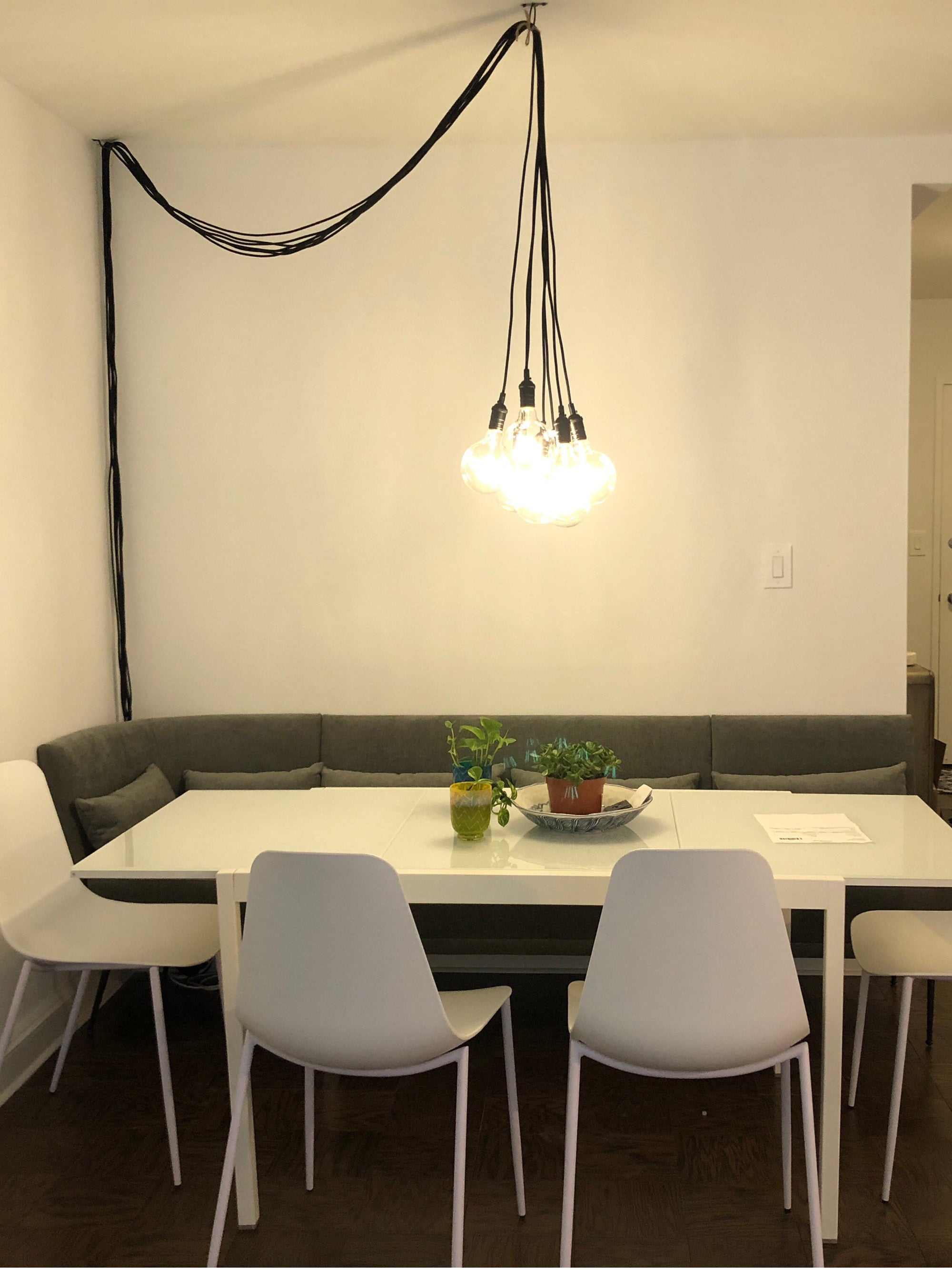 Plug in Pendant Chandelier With Dimmer Switch