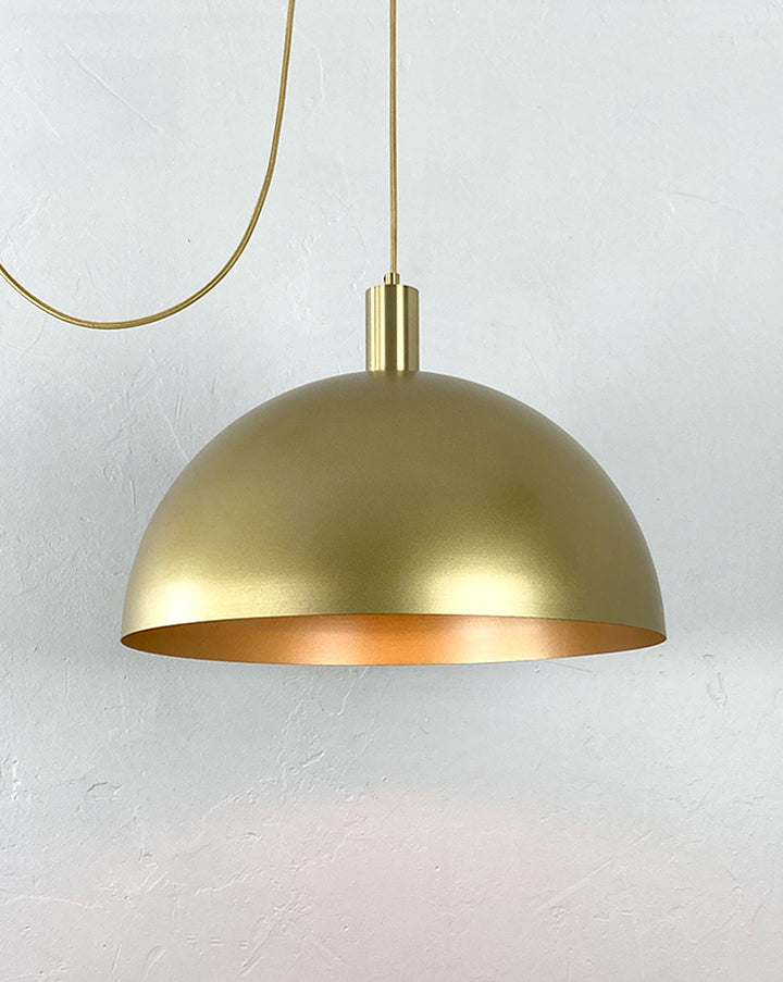 Dome Pendant: Brass 18"