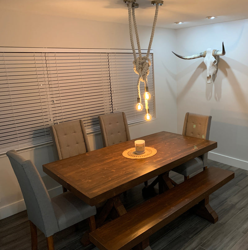 Knotted Cotton Rope Dining Pendants