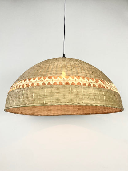 Large Rattan Dome Pendant Light