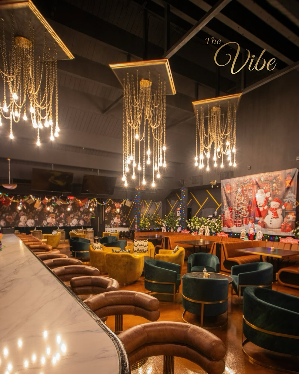 19 Pendant Chain Swag with 3" globes, Suspended Square Base