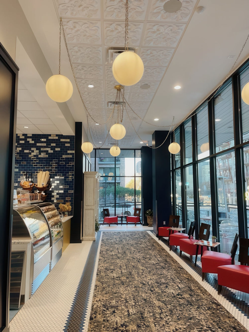 Brass Chain Globe Swag Bakery