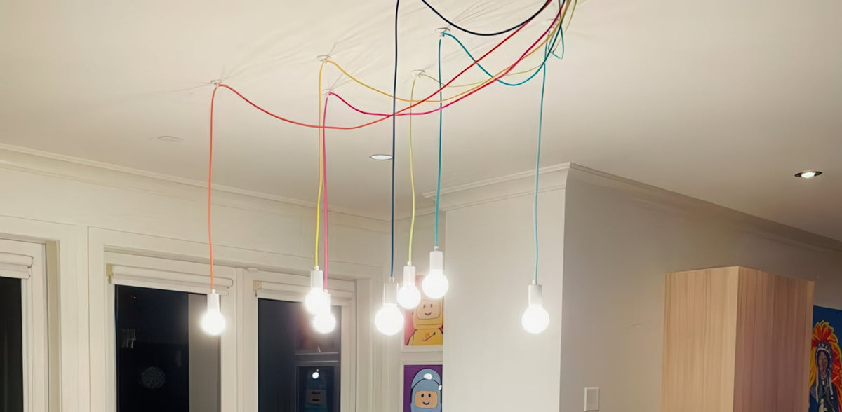 rainbow chandelier colorful lighting collection