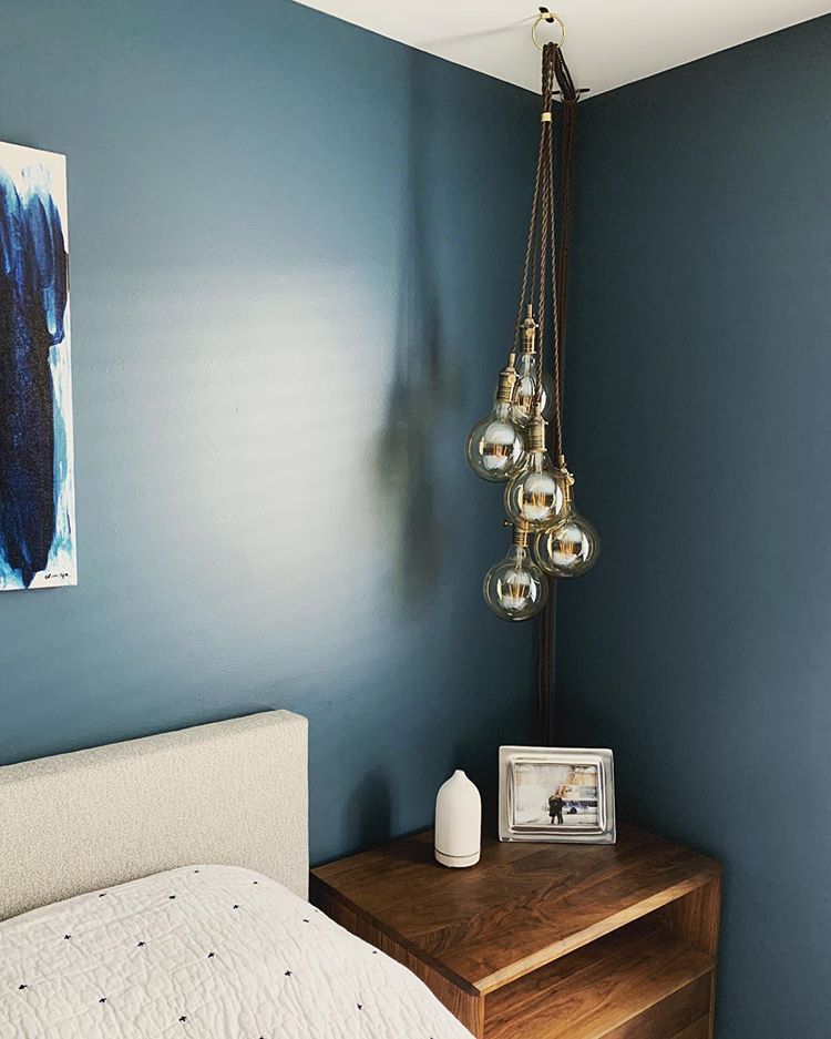 Plug in Bedside Pendant Cluster Lamp