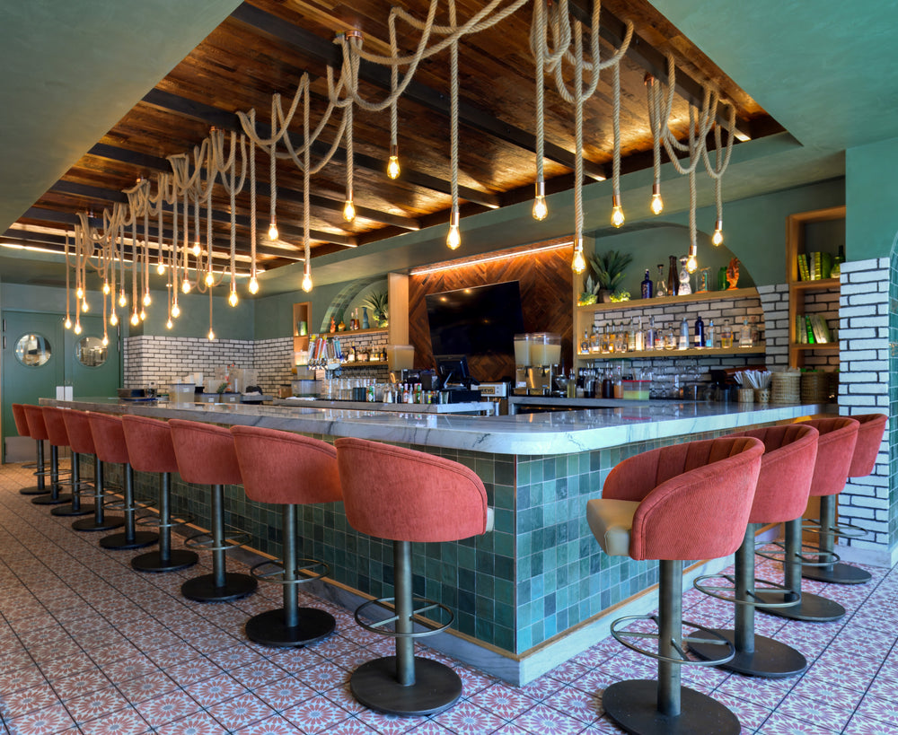 Rope Swag Linear Bar Pendants