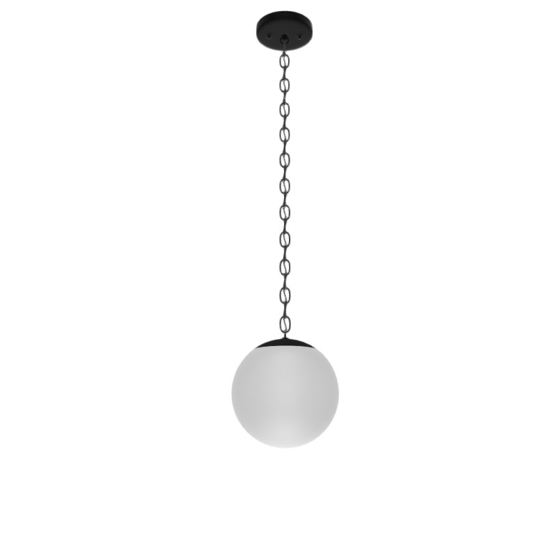 Single Pendant: Chain with White Neckless Shade