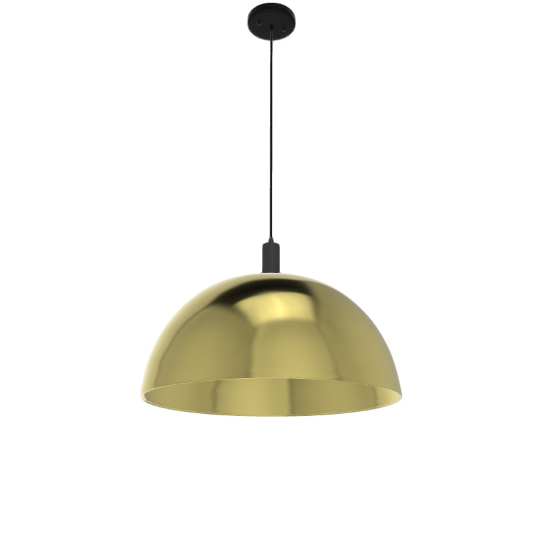Single Pendant: 24" Brass Dome Shade