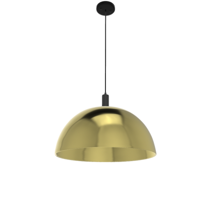 Single Pendant: 24" Brass Dome Shade