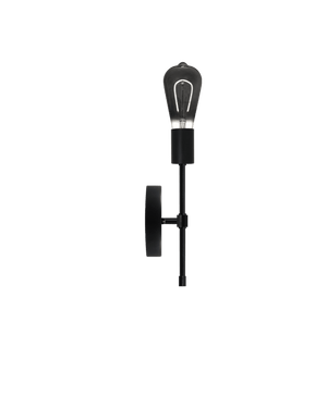 Torch Wall Sconce: Black with Smoke