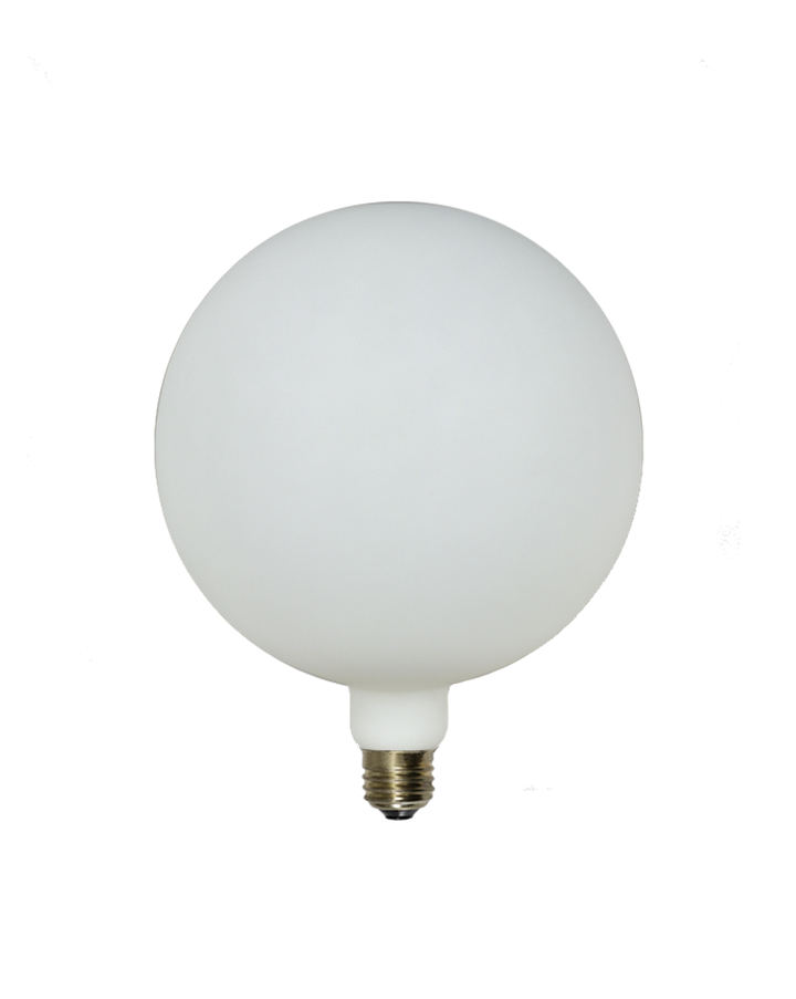 Bulb: LED - Porcelain Matte White 8" Globe