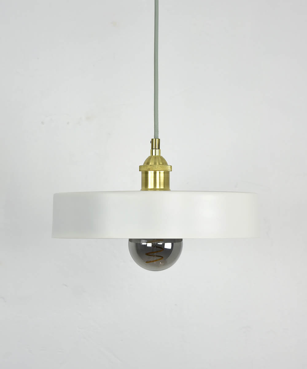 White 12" Drum Shade