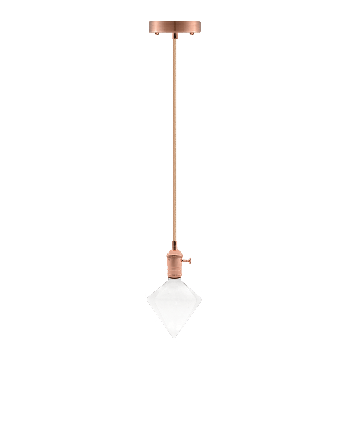 Pendant Light with Copper and Milk White
