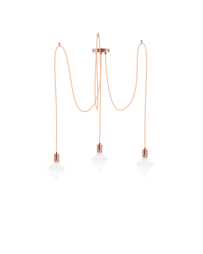 modern copper swag chandelier