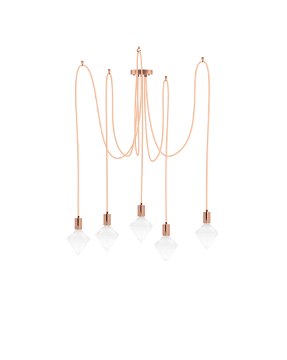 5 pendant modern copper swag chandelier