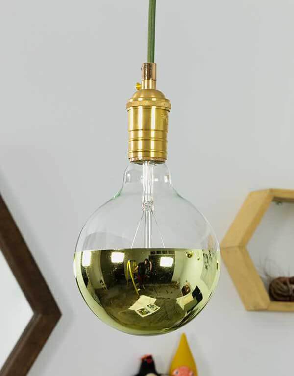 Bulb: LED Gold Dipped 5" Globe Hangout Lighting 