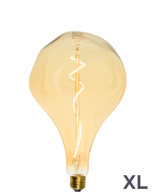 Bulb: LED XL Amber Uneven Organic Pear Hangout Lighting 
